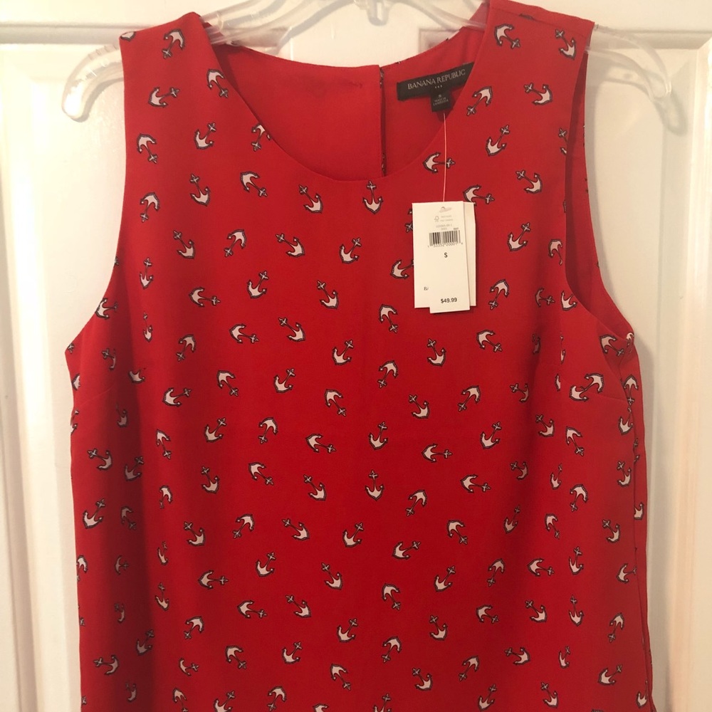 NWT banana republic dress tank with button back
